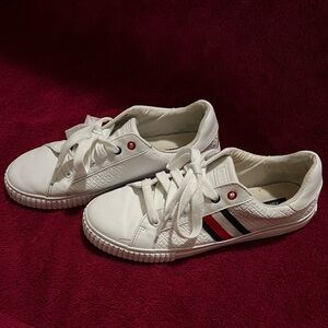 Tommy Hilfiger Size 8m Shoes Faux Leather Women's Athletic Leesh Sneakers